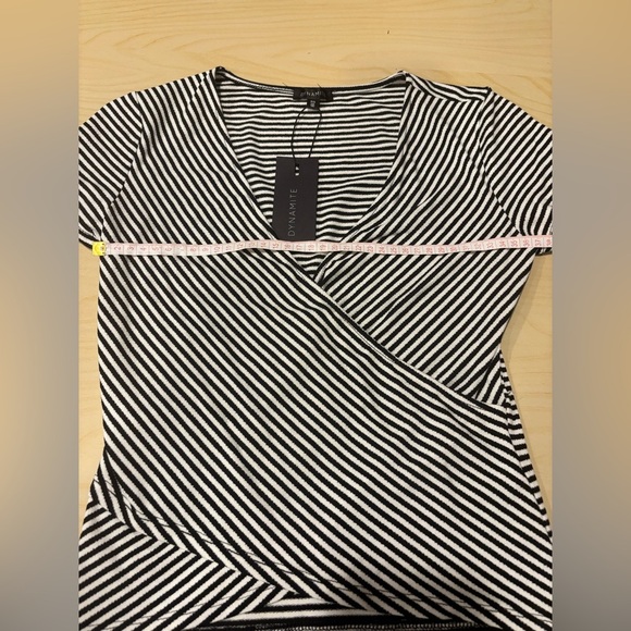 Dynamite Monochrome Striped Top (S) - Picture 5 of 8